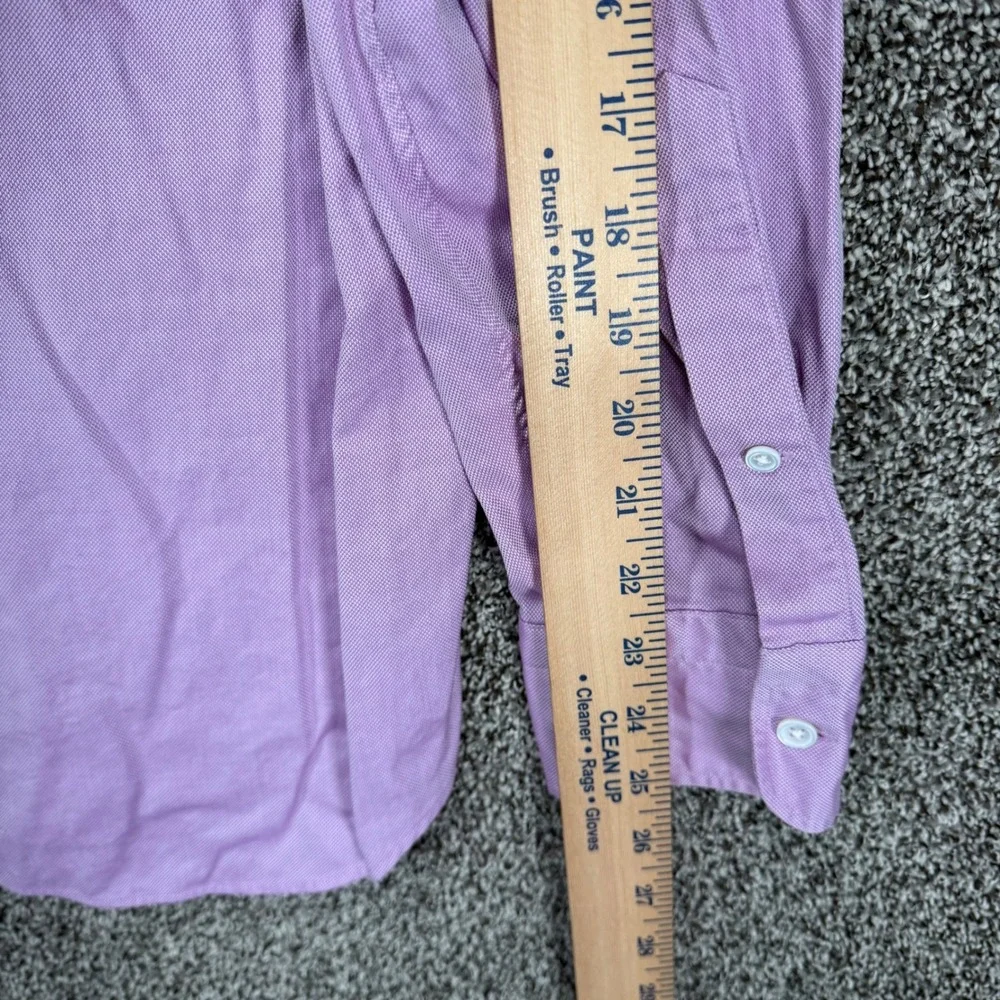J Crew Dress Shirt Mens M‎ 15/15.5 Purple Oxford Cotton Button Down Thomas Mason